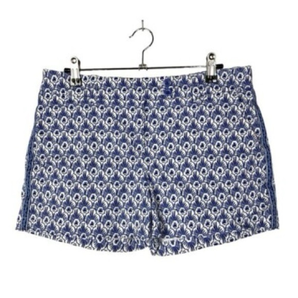 Vineyard Vines Navy and White Floral High Waist Shorts